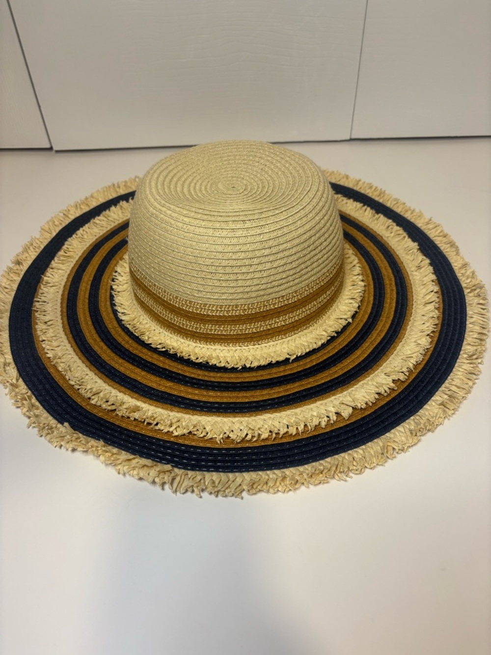 Echo Wide Brim Straw Sun Hat – One Size - Picture 8 of 8